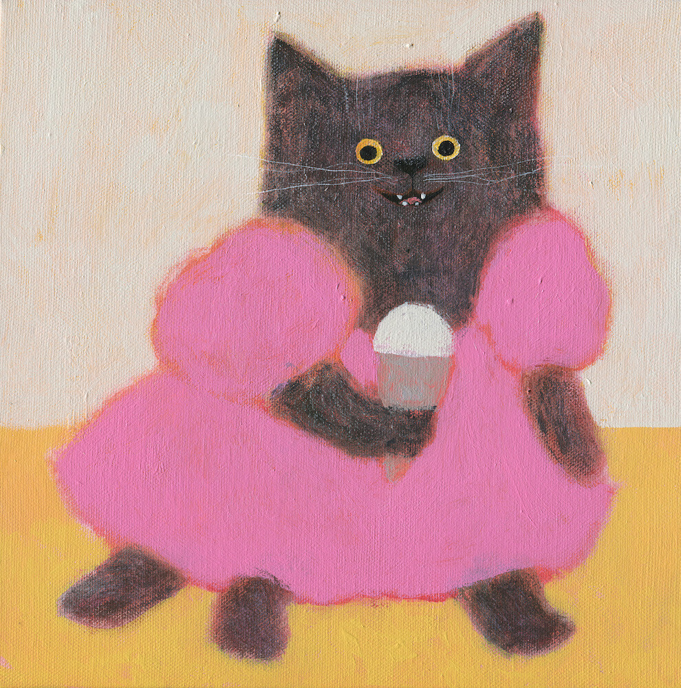The Cat in the Pink Dress