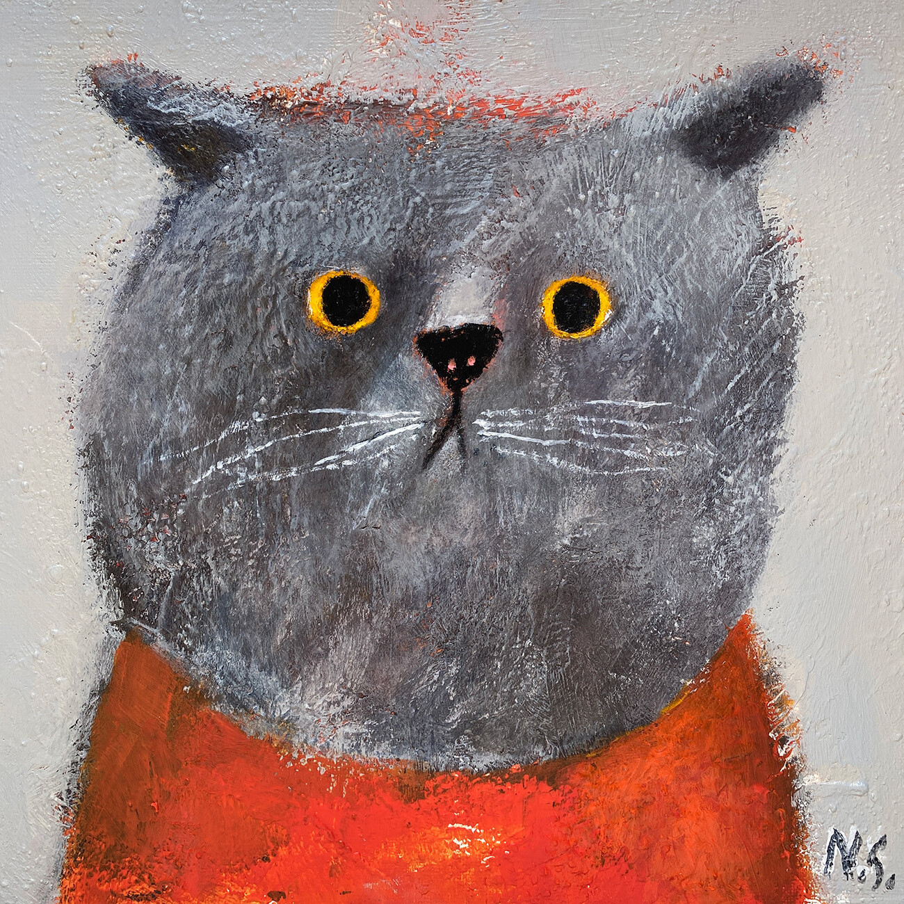 Cat in Red – Original