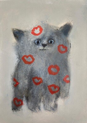 Air Kisses Landed on the Cat – Original