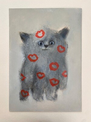 Air Kisses Landed on the Cat – Original