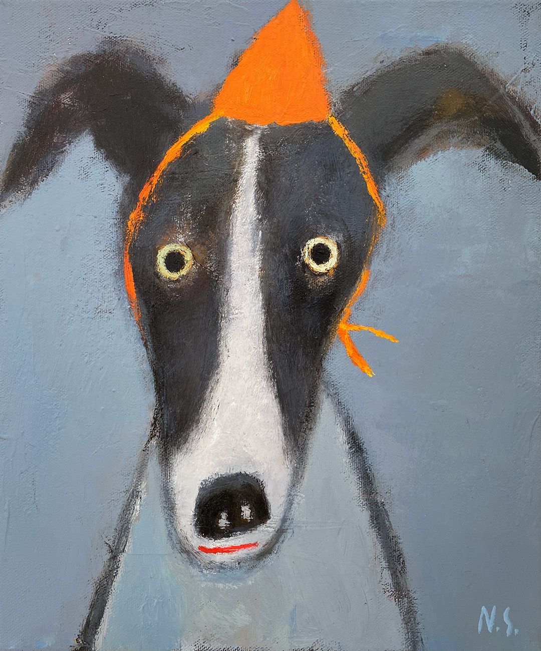 Dog in the Orange Hat – Original