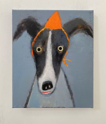 Dog in the Orange Hat – Original