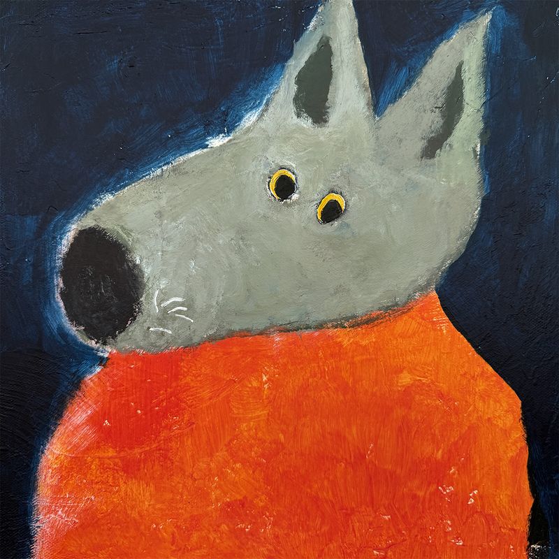 Wolf in his Orange Jumper– Original