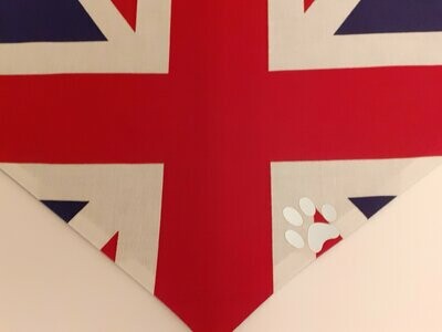 Union Jack with Reflective Paw Print From