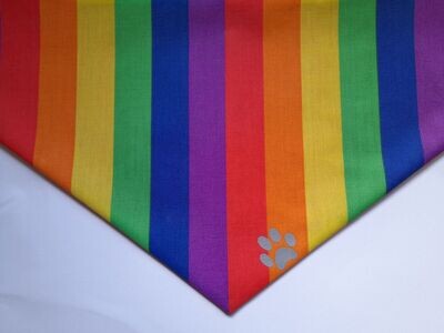 Pride Bandana with Reflective Paw Print From