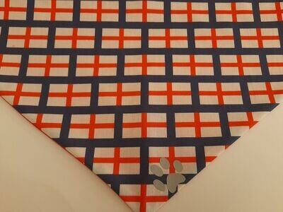 St. Georges' Flag with Reflective Paw Print From