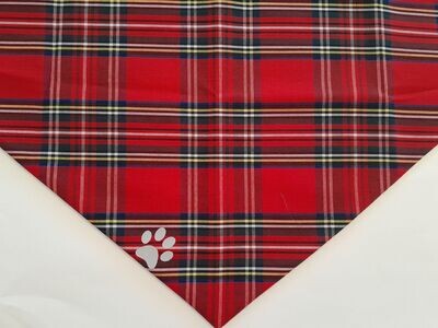 Royal Stewart Tartan with Reflective Paw Print From