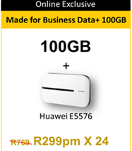 MTN Made for Business Data Pro 100GB &amp; Free HUAWEI E5576 Router