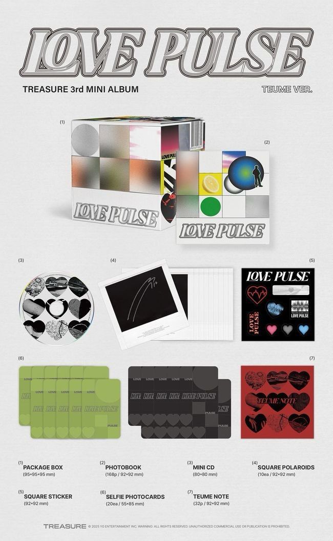 [PREORDER] TREASURE 3rd MINI ALBUM [LOVE PULSE] - TEUME VER