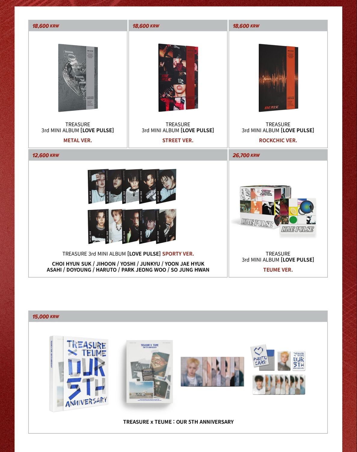 ALBUM EVENT - POP UP STORE - TREASURE LOVE PULSE