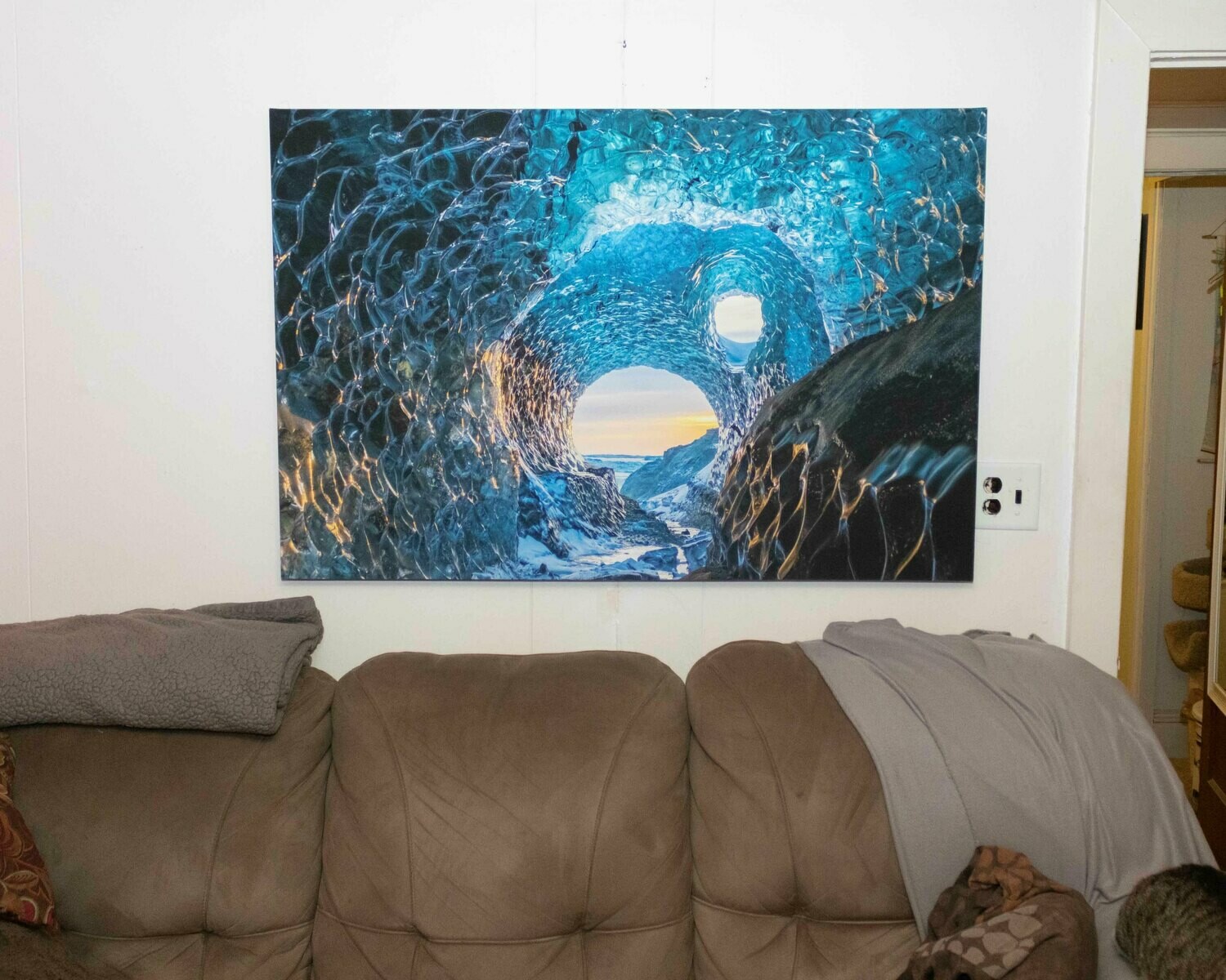 Iceland Cave On Canvas 48" x 32"