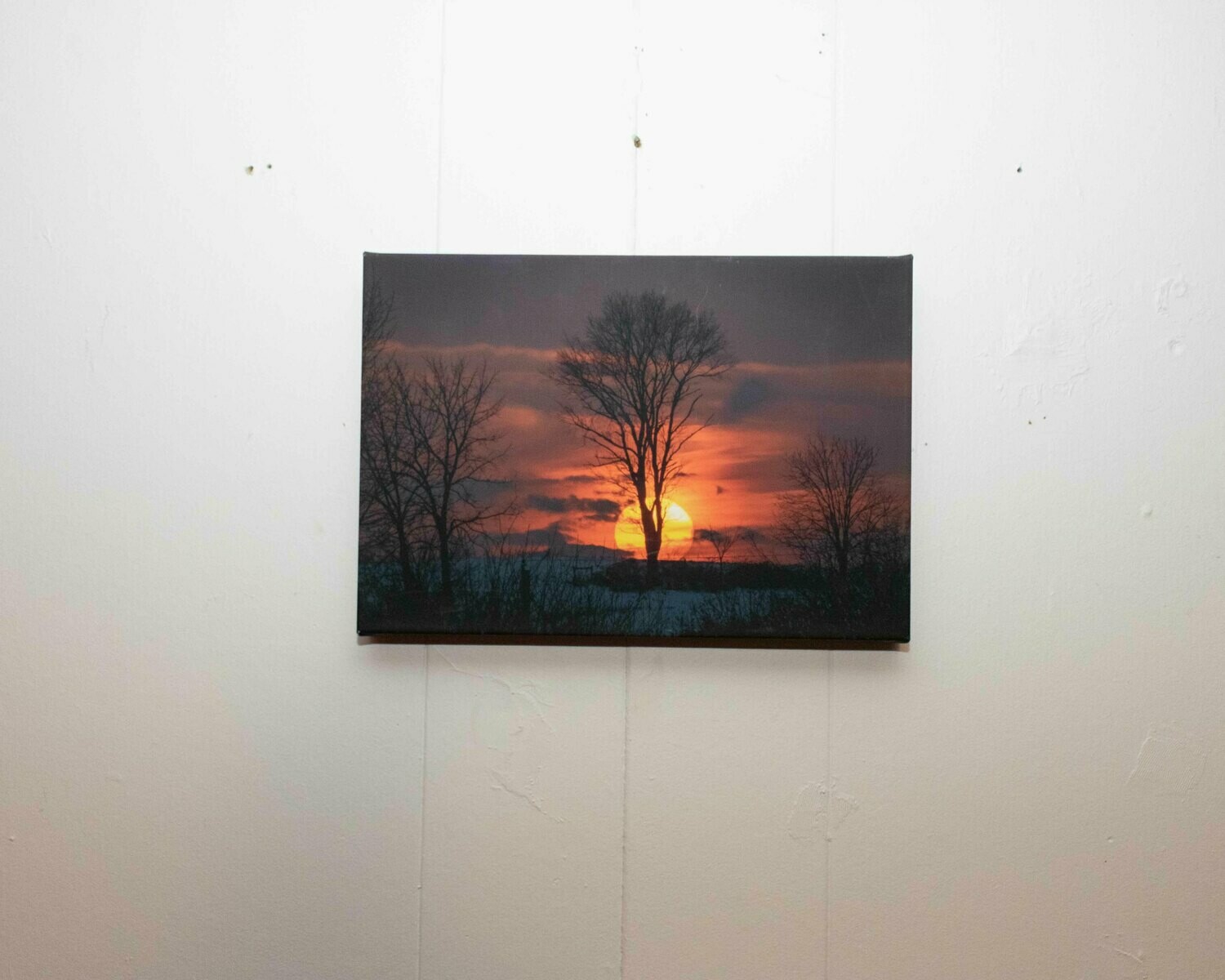 Amish Sunset On Canvas 16"x11"