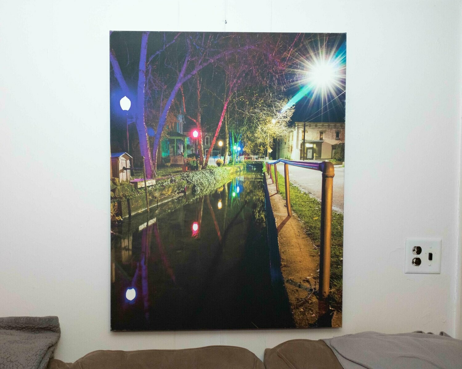 Colored Raceway On Canvas 38&quot;x30&quot;