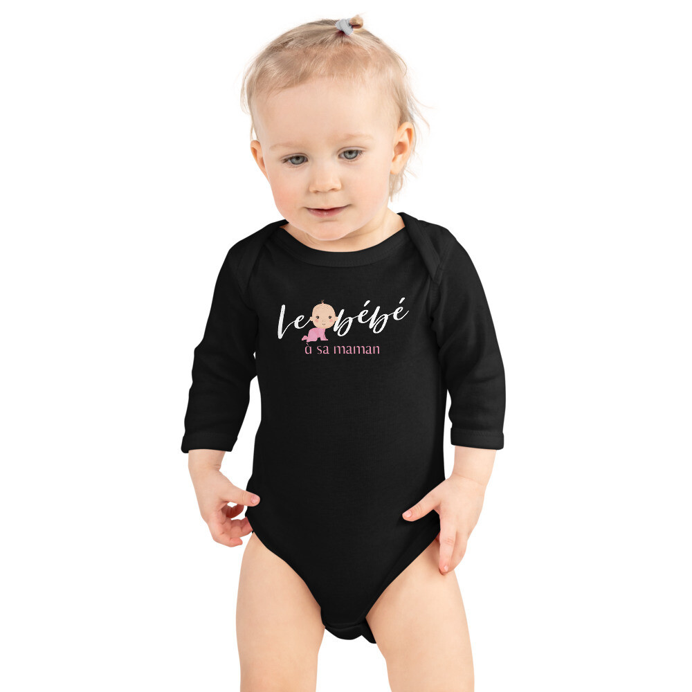 Body fille à manches longues le bébé à sa maman