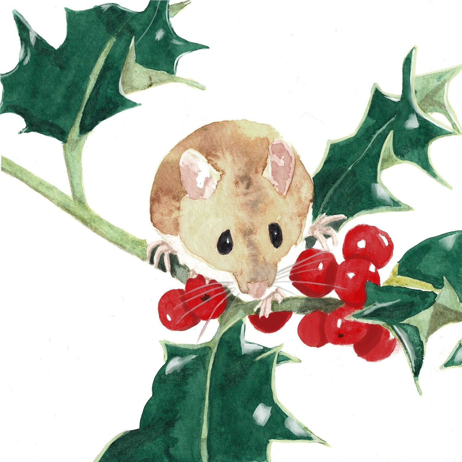 Mouse in Holly