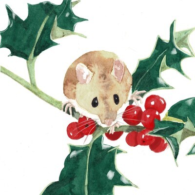 Mouse in Holly