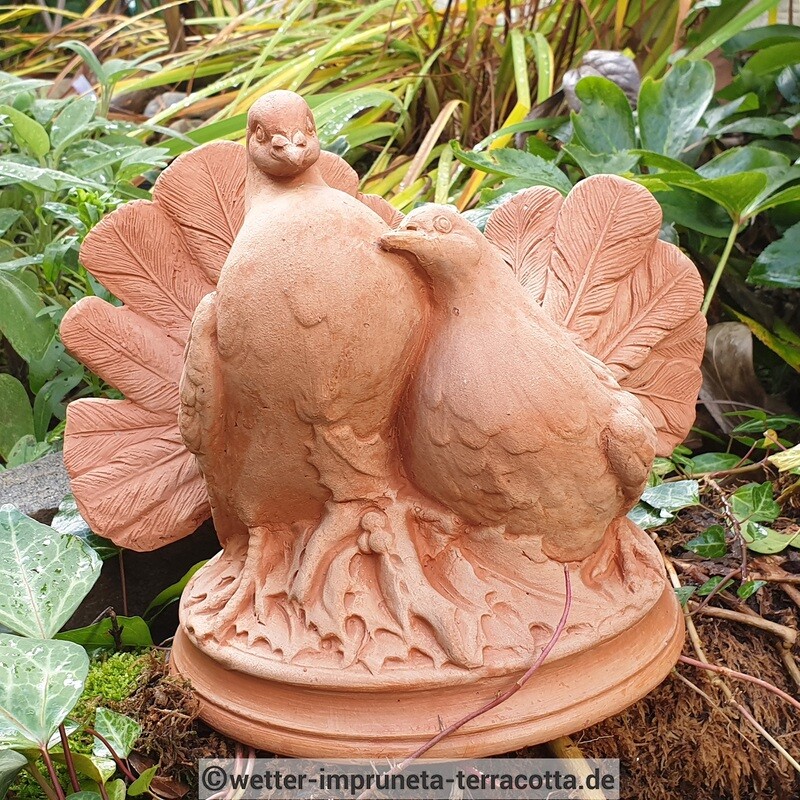 Tauben Paar &quot;Colombe su base rotonda&quot;, Ø 29 cm | Höhe 23 cm
