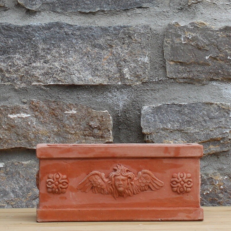 Pflanzkasten/Blumenkasten &quot;Cassetta con Angelo&quot;, 32 x 15 | Höhe 14 cm