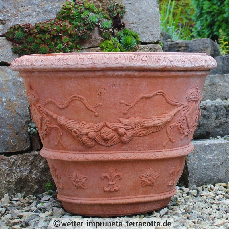 Großer Pflanztopf/Pflanzgefäß "Vaso con Stemma", Ø Innen 50 | Ø Außen 60 | H. 46 cm