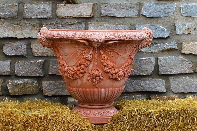 Pflanztopf verziert &quot;Vaso mediceo con angeli&quot;, Ø Außen 71 | Höhe 72 cm