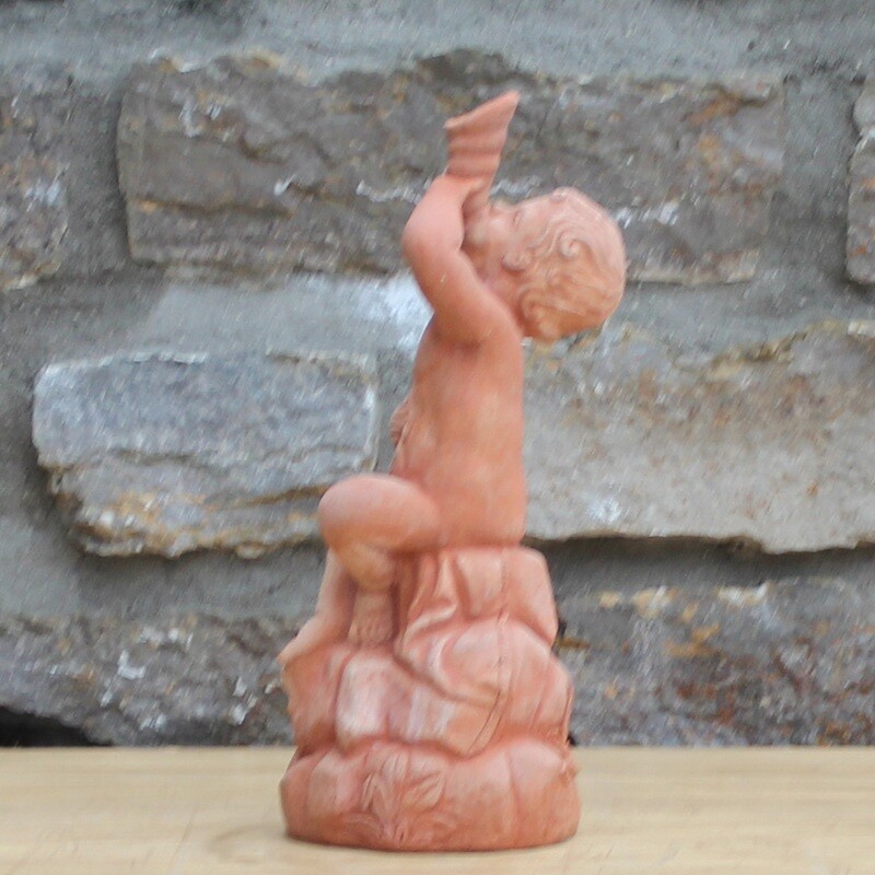 Brunnen- / Gartenfigur &quot;Putto getta acqua&quot;, Höhe 38 cm