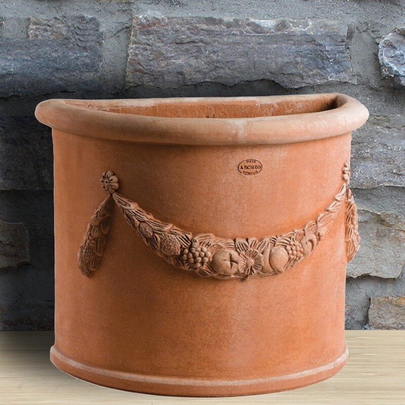 ​Wand Pflanztopf &quot;Semicircolare Festonato&quot;, Breite 56 | Tiefe 35 | Höhe  55 cm