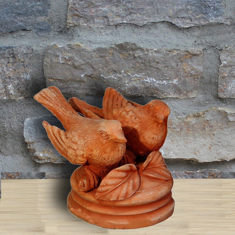 Vogelpaar &quot;Coppia di Uccellini&quot;, 8 x 8 | Höhe 10 cm