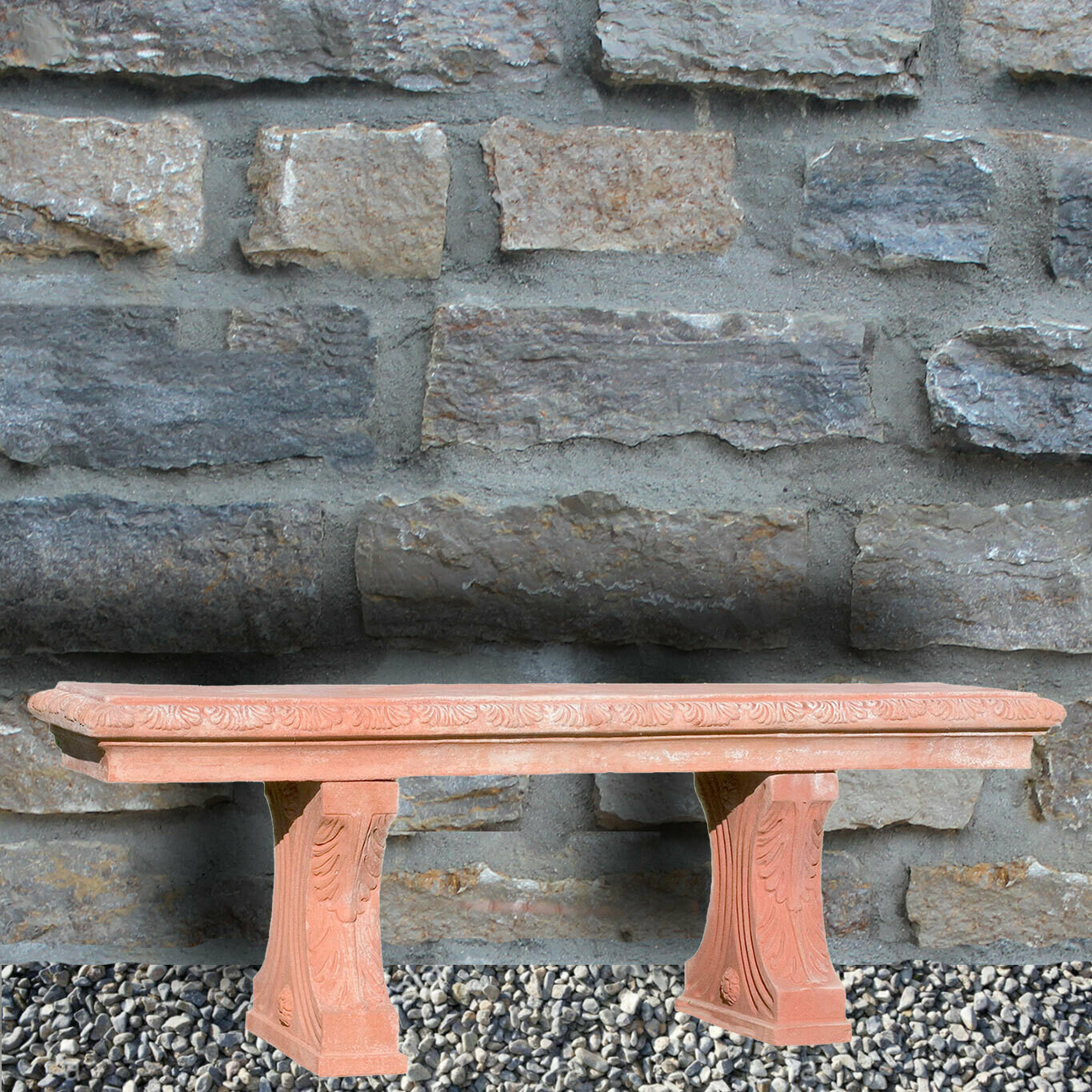 Terracotta Bank &quot;Panchina&quot;,  33 x 125 cm | Höhe 45 cm