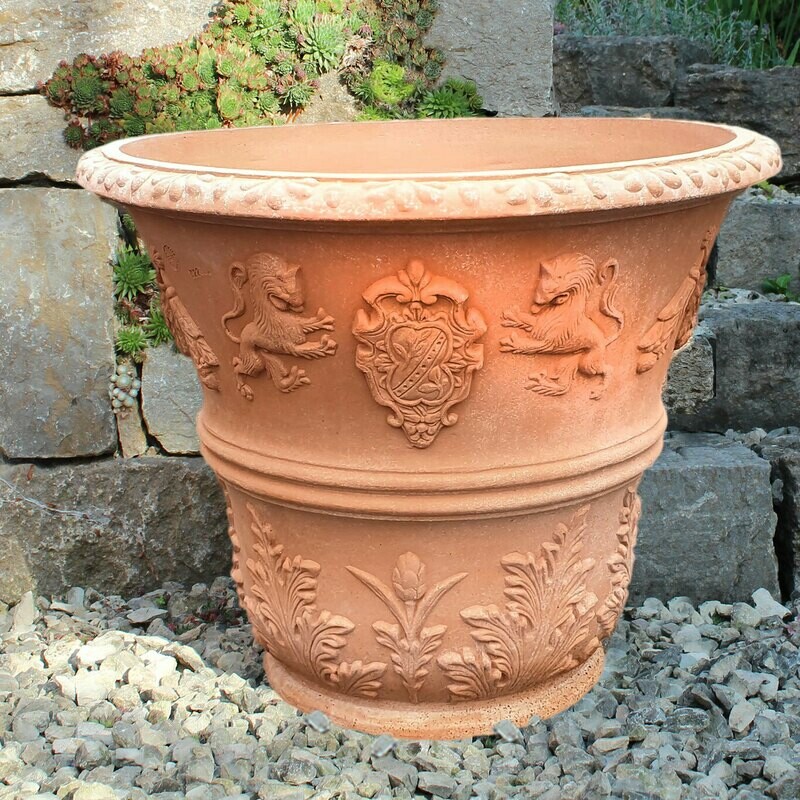 Extravagant im Design, Pflanztopf/Pflanzgefäß "Vaso con Leoni" | Ø Innen 60 | Ø Außen 75 | H 76 cm