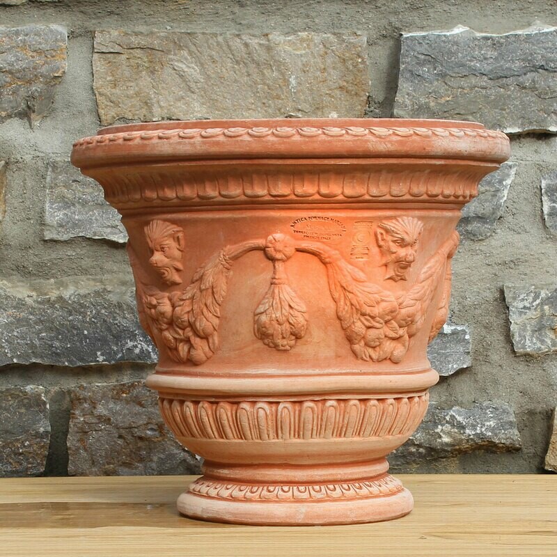Pflanztopf &quot;Vaso ornato impero&quot; verziert, Ø innen 46 | Höhe 41 cm