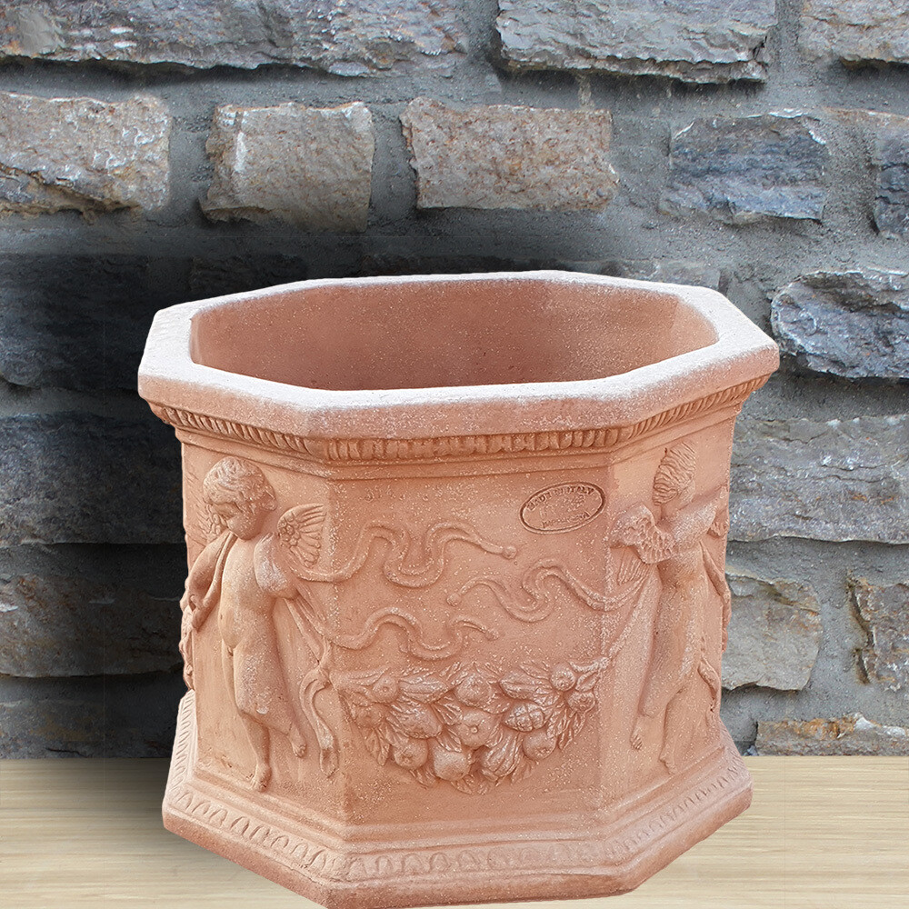 Pflanztopf &quot;Vaso ottagonale con putti&quot;,  Ø außen 42 cm | Höhe 34 cm