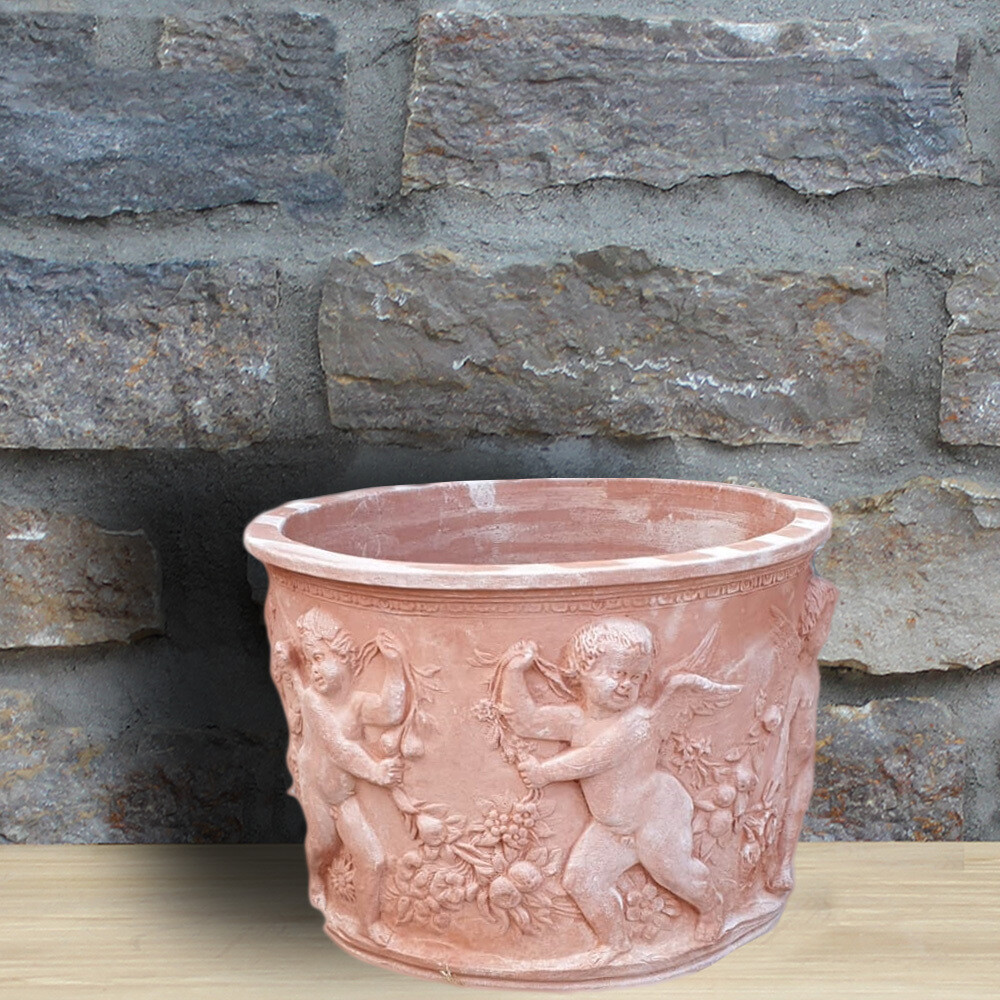 Pflanztopf  &quot;Cilindro con Putti&quot;, Ø 44 | Höhe 34 cm