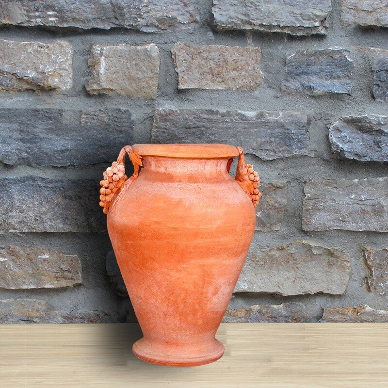 Amphore mit Trauben verziert &quot;Anfora con Uva&quot;, Ø innen 25 | Höhe 65 cm