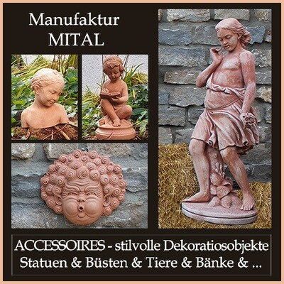 Accessoires - Statuen, Büsten, Brunnen, Bänke, Tiere und weitere dekorative Objekte
