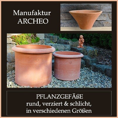 Pflanztöpfe - rund, verziert &amp; schlicht