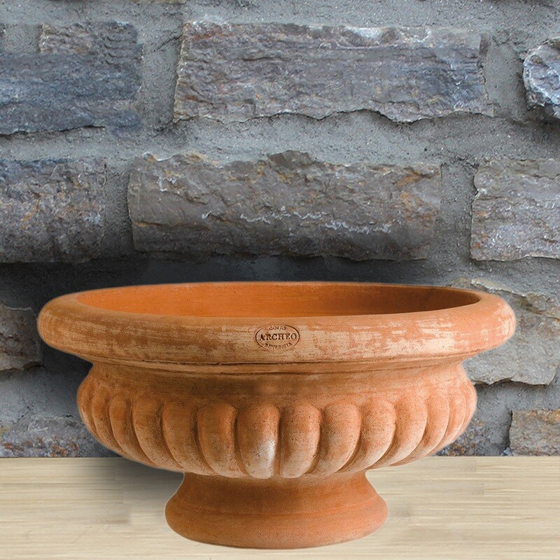 Pflanzpokal / -Schale &quot;Ciotola Baccellata&quot;, Ø Außen 65 | Höhe 32 cm