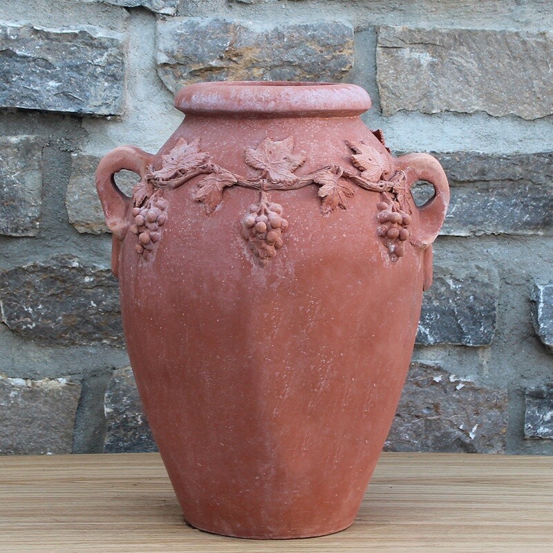 Amphore, mit schönen Weinreben, Ø 40 | Höhe 50 cm