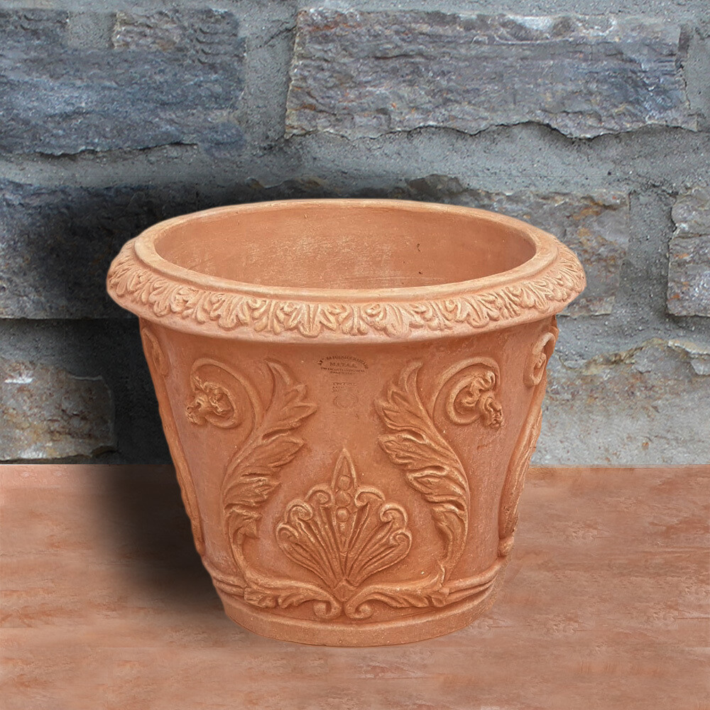 Pflanztopf &quot;Vaso Liberty c. foglie&quot;, Ø innen 30 | Ø außen 38 | Höhe 31 cm