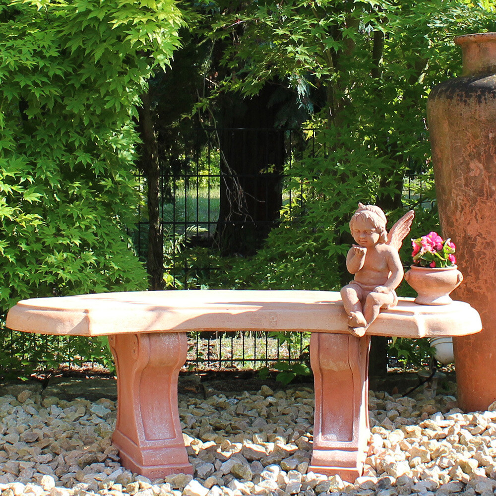Terracotta Bank &quot;Panca Curva&quot;, Länge 120 cm | Höhe 45 cm