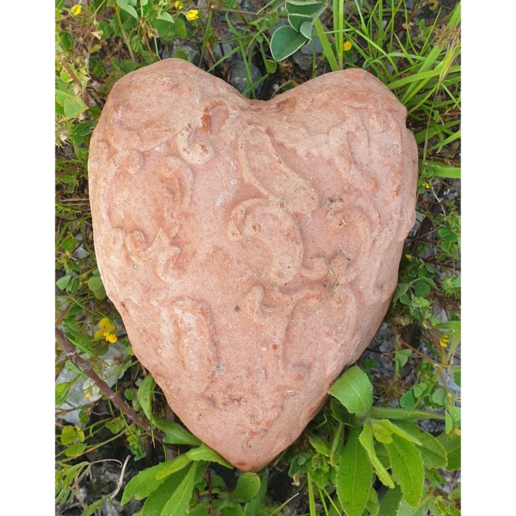 Dekoratives Terracotta Herz, Länge 13 cm