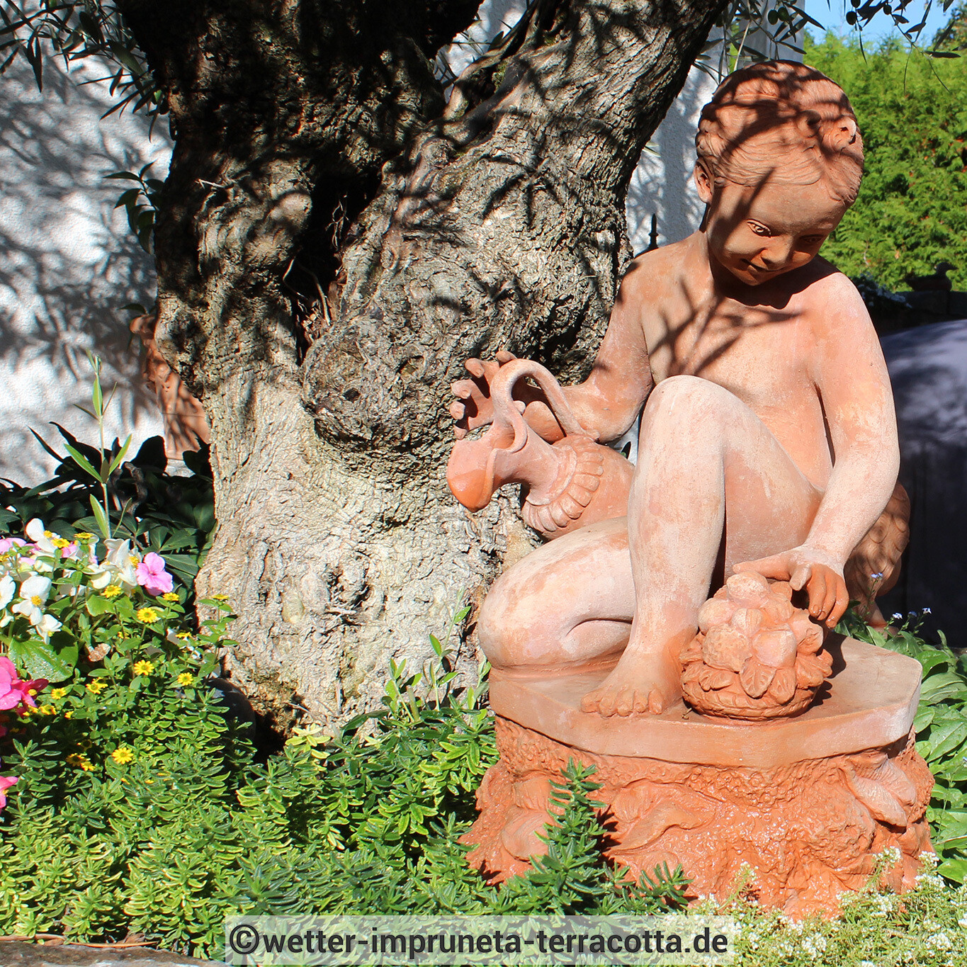 Mädchen mit Krug "Statue bambina con brocca", Breite 37 | Höhe 67 cm