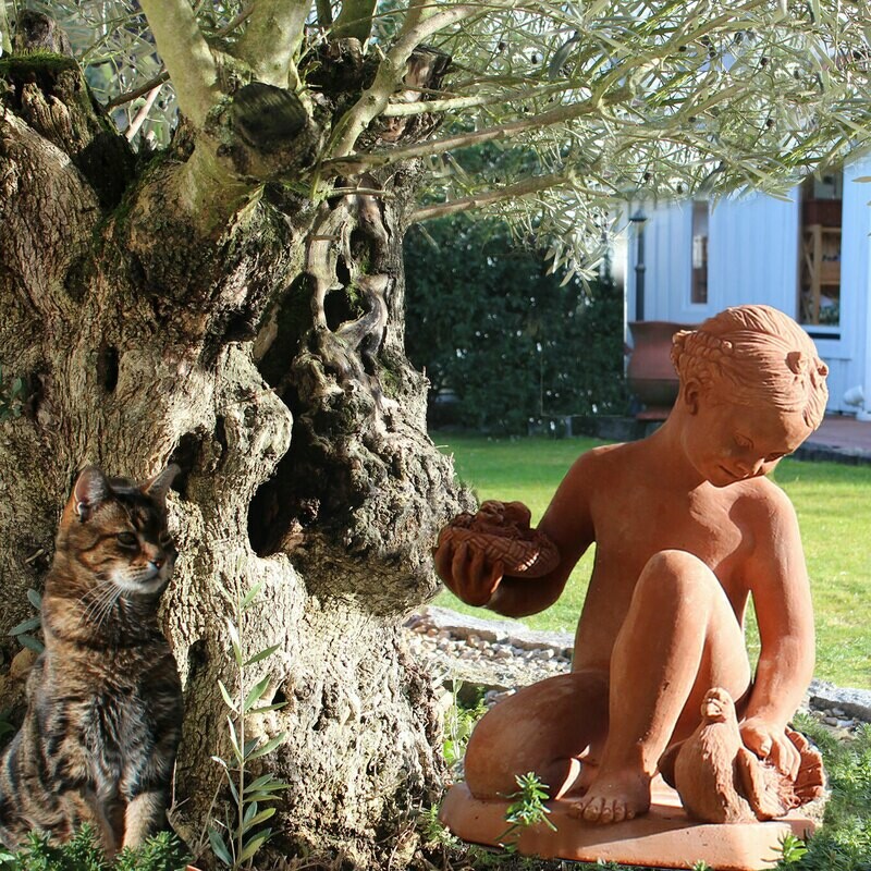 Mädchen mit Taube "Statue fanciulla con uccellini", Breite 32 | Höhe 50 cm