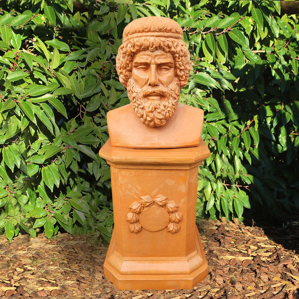 Säule/Sockel/Podest mit Büste, Höhe Podest 55 cm |  Boden 40 cm