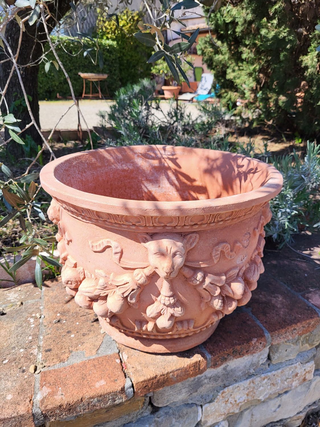 Pflanztopf "Vaso Maske Festonato", Ø innen 40 | Ø außen 45 cm | höhe 33 cm