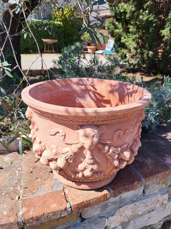 Pflanztopf "Vaso Maske Festonato", Ø innen 40 | Ø außen 45 cm | höhe 33 cm