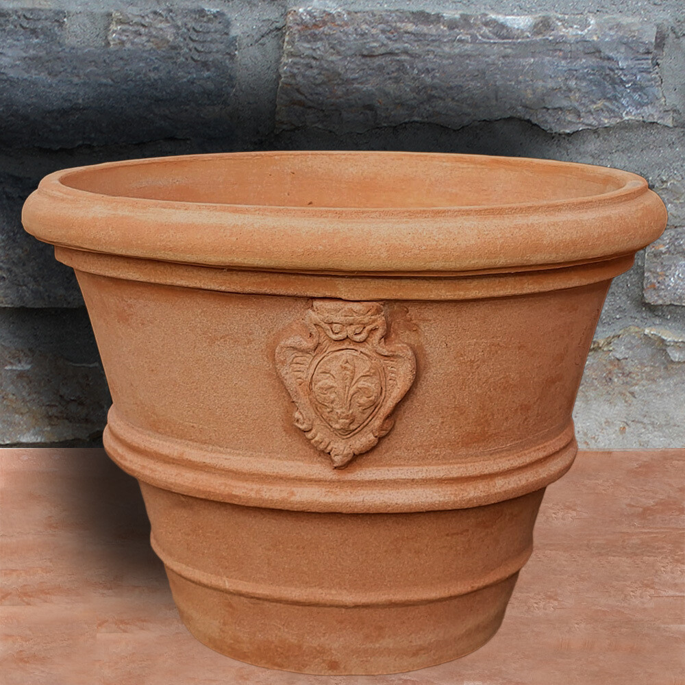 Pflanztopf "Vaso con Giglio", elegant mit Lilie, Ø innen 60 cm | Ø außen 65 cm | Höhe 50 cm