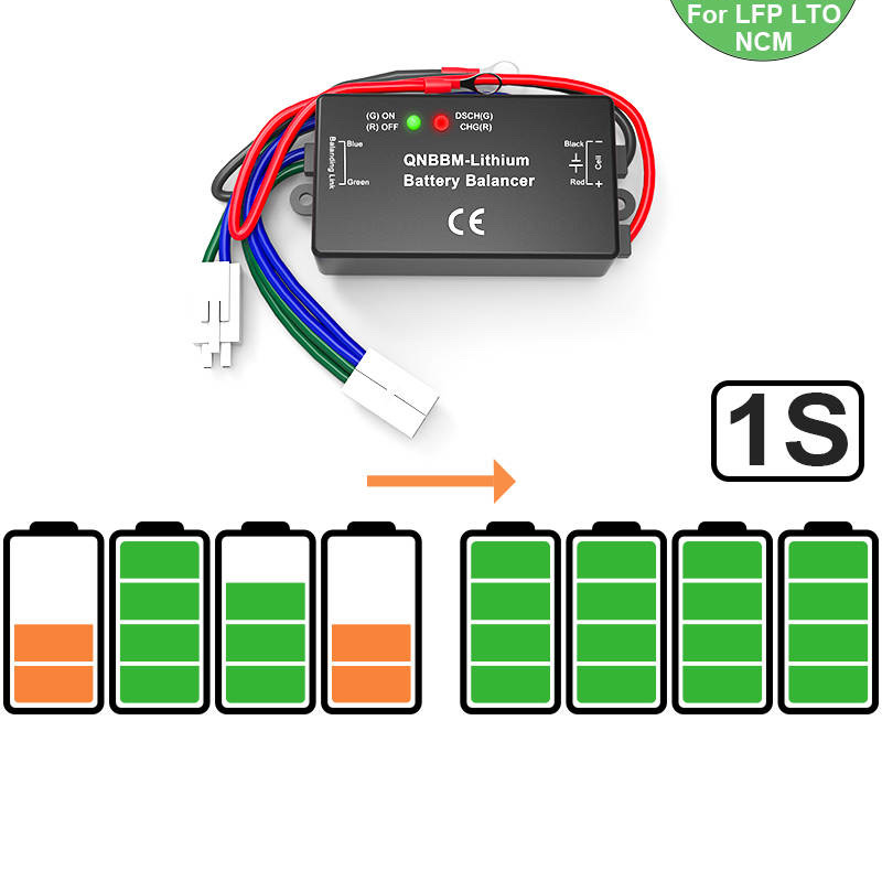 QNBBM 1S Aktiv-Balancer für LTO, LiFePO4 und Li-Ion (modular) QNBBM 1S Aktiv-Balancer Modul mit Anschlussleitungen