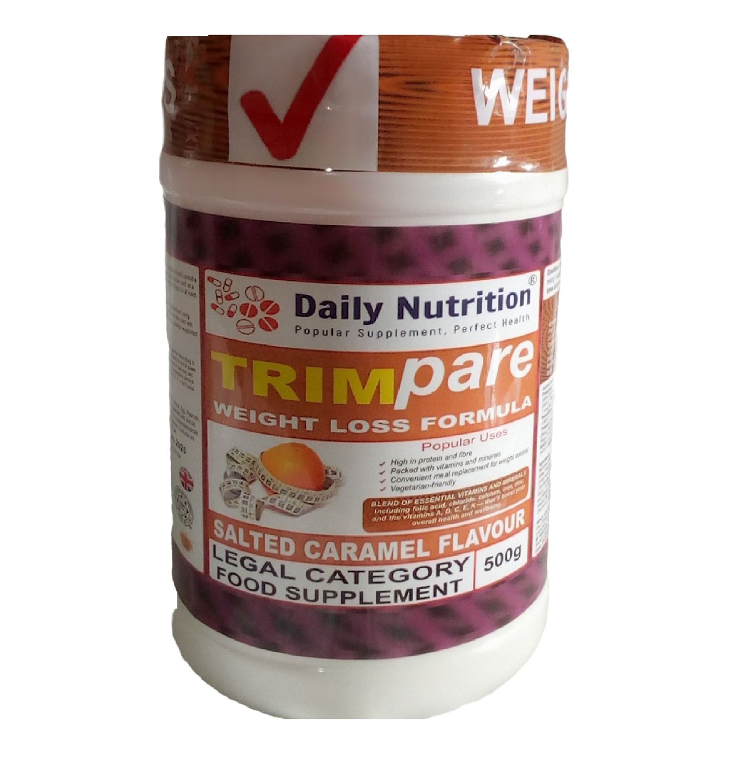 Trimpare Weight Loss Powder supports weight loss and nutrients.