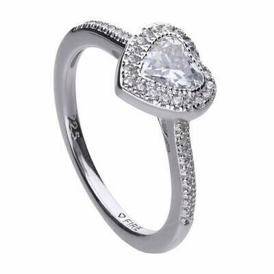 ANILLO DIAMONFIRE ROSETÓN CORAZÓN