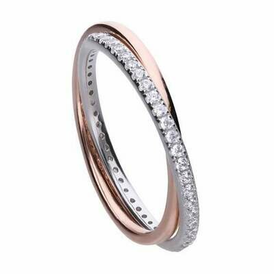 ANILLO DIAMONFIRE BICOLOR